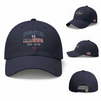 Patriotic Promoted To Grandpa Est 2026 Baseball Cap US Flag New Father Gift