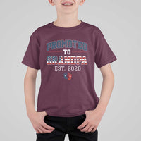 Patriotic Promoted To Grandpa Est 2026 T Shirt For Kid US Flag New Father Gift