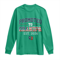 Patriotic Promoted To Grandpa Est 2026 Long Sleeve Shirt US Flag New Father Gift