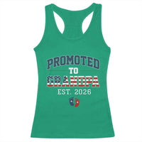 Patriotic Promoted To Grandpa Est 2026 Racerback Tank Top US Flag New Father Gift