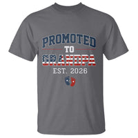 Patriotic Promoted To Grandpa Est 2026 T Shirt US Flag New Father Gift