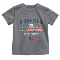 Patriotic Promoted To Grandpa Est 2026 Toddler T Shirt US Flag New Father Gift