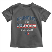Patriotic Promoted To Grandpa Est 2026 Toddler T Shirt US Flag New Father Gift