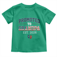 Patriotic Promoted To Grandpa Est 2026 Toddler T Shirt US Flag New Father Gift