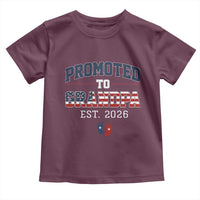 Patriotic Promoted To Grandpa Est 2026 Toddler T Shirt US Flag New Father Gift