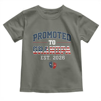 Patriotic Promoted To Grandpa Est 2026 Toddler T Shirt US Flag New Father Gift