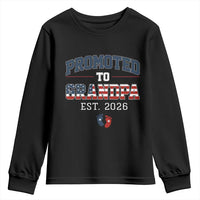 Patriotic Promoted To Grandpa Est 2026 Youth Sweatshirt US Flag New Father Gift
