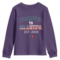 Patriotic Promoted To Grandpa Est 2026 Youth Sweatshirt US Flag New Father Gift