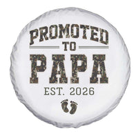 Promoted To Dad Est 2026 Camo Spare Tire Cover Hunting Style New Dad Gift Graphic