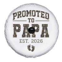 Promoted To Dad Est 2026 Camo Spare Tire Cover Hunting Style New Dad Gift Graphic
