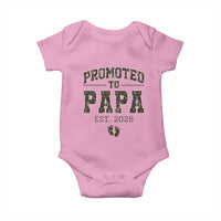 Promoted To Dad Est 2026 Camo Baby Onesie Hunting Style New Dad Gift Graphic