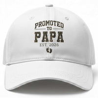Promoted To Dad Est 2026 Camo Baseball Cap Hunting Style New Dad Gift Graphic