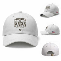 Promoted To Dad Est 2026 Camo Baseball Cap Hunting Style New Dad Gift Graphic