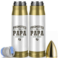 Promoted To Dad Est 2026 Camo Bullet Tumbler Hunting Style New Dad Gift Graphic