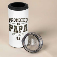 Promoted To Dad Est 2026 Camo 4 in 1 Can Cooler Tumbler Hunting Style New Dad Gift Graphic