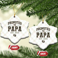 Promoted To Dad Est 2026 Camo Ceramic Ornament Hunting Style New Dad Gift Graphic