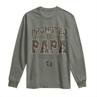 Promoted To Dad Est 2026 Camo Long Sleeve Shirt Hunting Style New Dad Gift Graphic