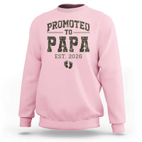 Promoted To Dad Est 2026 Camo Sweatshirt Hunting Style New Dad Gift Graphic