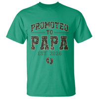 Promoted To Dad Est 2026 Camo T Shirt Hunting Style New Dad Gift Graphic