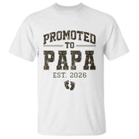 Promoted To Dad Est 2026 Camo T Shirt Hunting Style New Dad Gift Graphic