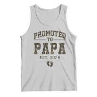 Promoted To Dad Est 2026 Camo Tank Top Hunting Style New Dad Gift Graphic