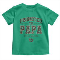Promoted To Dad Est 2026 Camo Toddler T Shirt Hunting Style New Dad Gift Graphic
