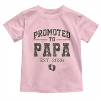 Promoted To Dad Est 2026 Camo Toddler T Shirt Hunting Style New Dad Gift Graphic