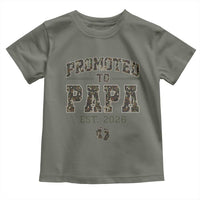 Promoted To Dad Est 2026 Camo Toddler T Shirt Hunting Style New Dad Gift Graphic
