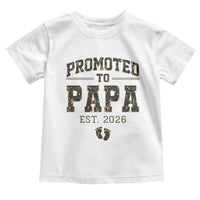 Promoted To Dad Est 2026 Camo Toddler T Shirt Hunting Style New Dad Gift Graphic