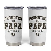 Promoted To Dad Est 2026 Camo Tumbler Cup Hunting Style New Dad Gift Graphic
