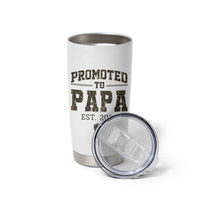 Promoted To Dad Est 2026 Camo Tumbler Cup Hunting Style New Dad Gift Graphic