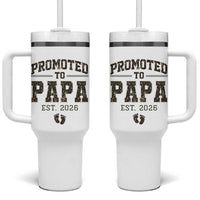 Promoted To Dad Est 2026 Camo Tumbler With Handle Hunting Style New Dad Gift Graphic