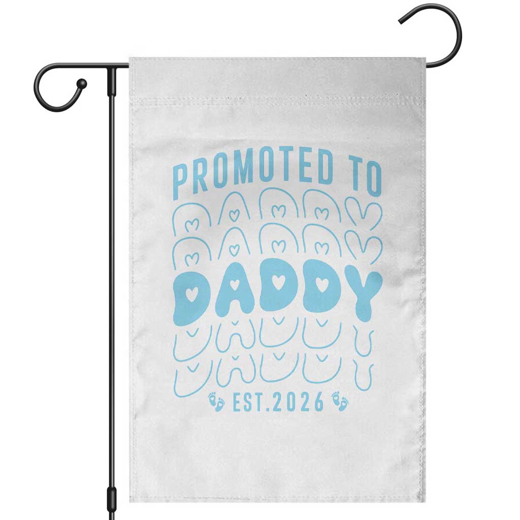 Promoted To Daddy 2026 New Boy Dad Garden Flag First Time Fathers Day Gift