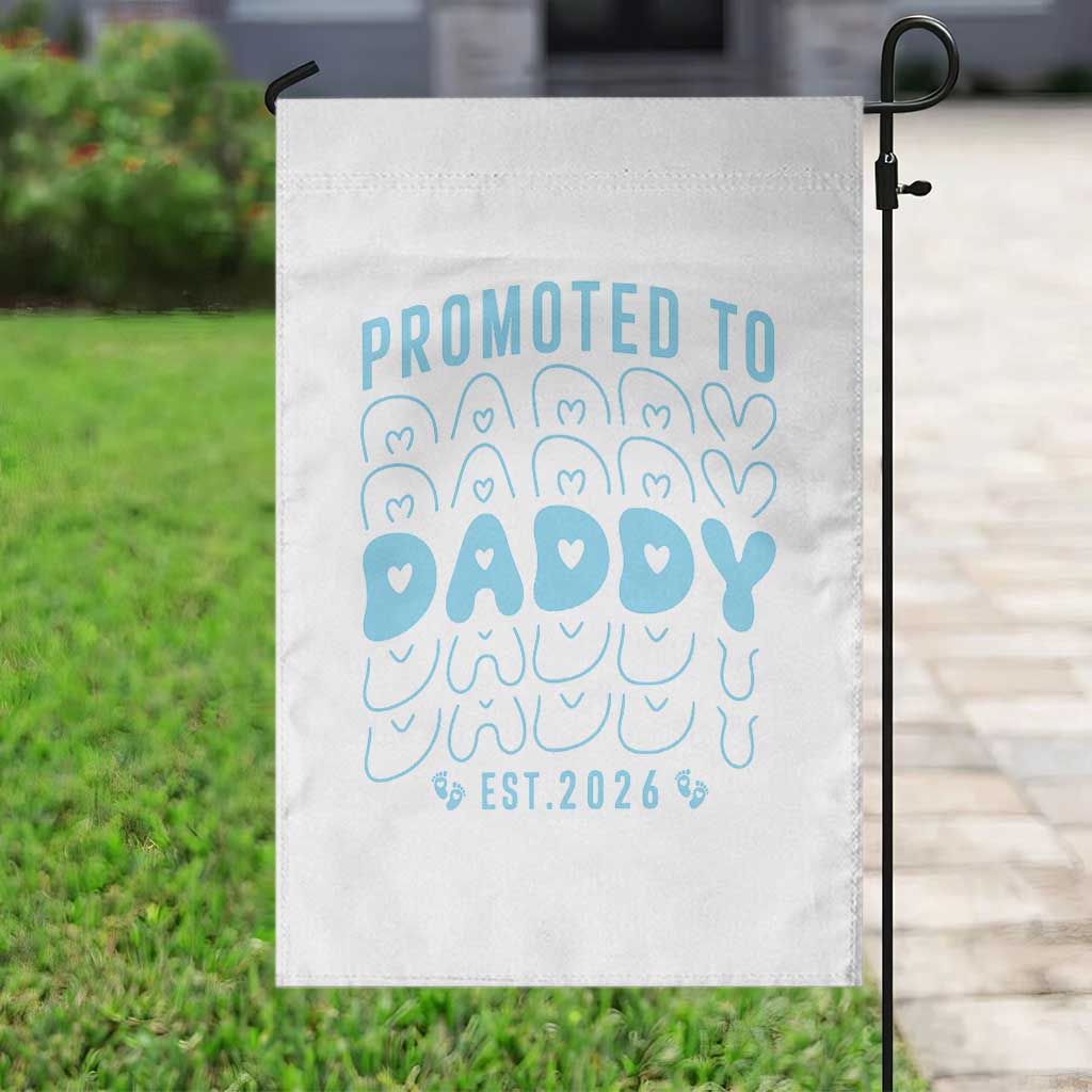 Promoted To Daddy 2026 New Boy Dad Garden Flag First Time Fathers Day Gift
