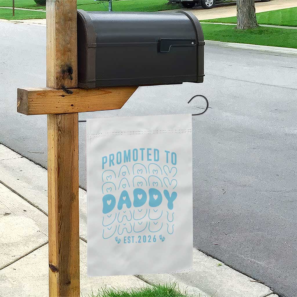 Promoted To Daddy 2026 New Boy Dad Garden Flag First Time Fathers Day Gift