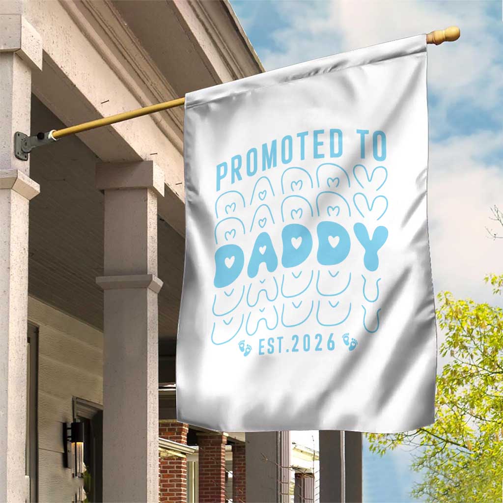 Promoted To Daddy 2026 New Boy Dad Garden Flag First Time Fathers Day Gift