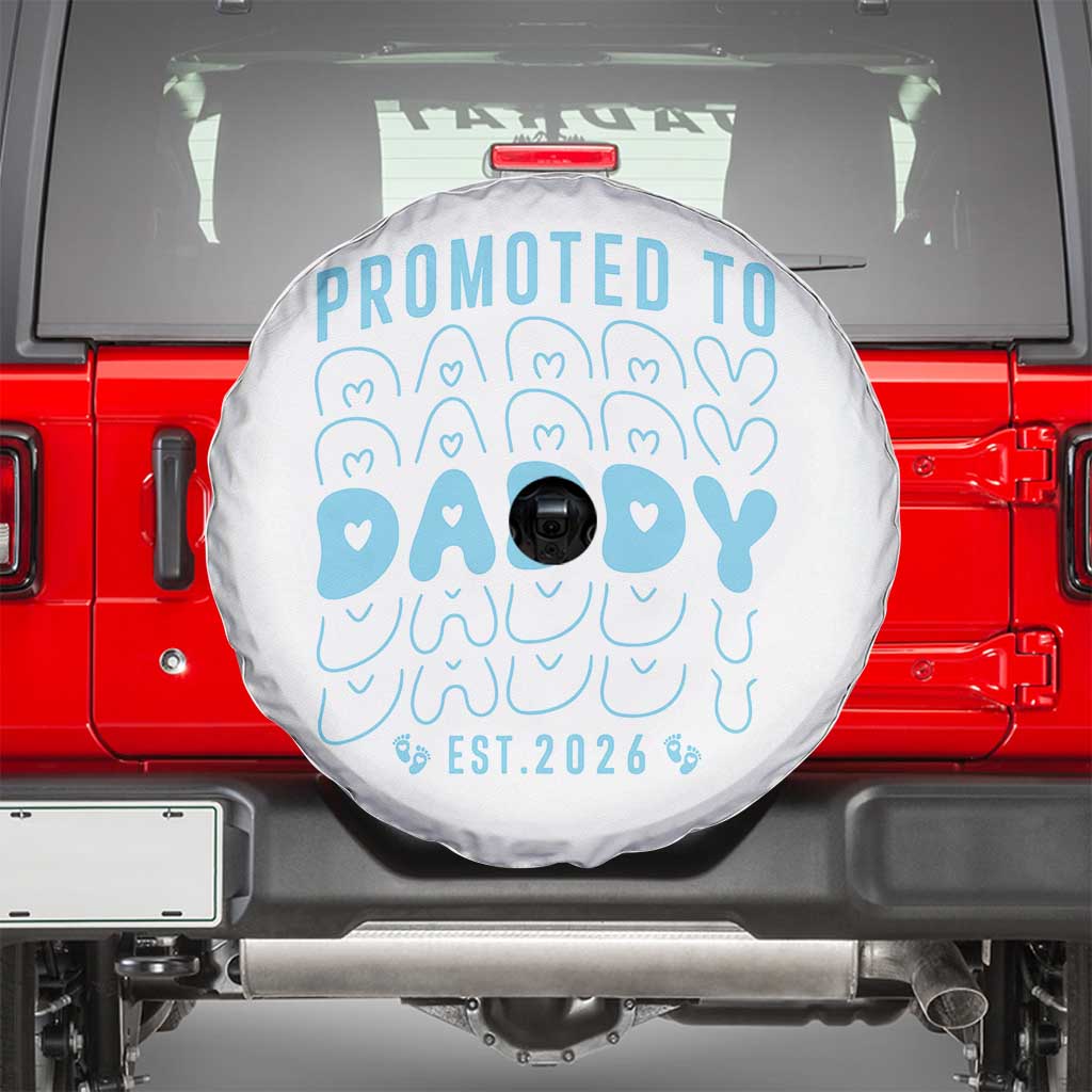 Promoted To Daddy 2026 New Boy Dad Spare Tire Cover First Time Fathers Day Gift
