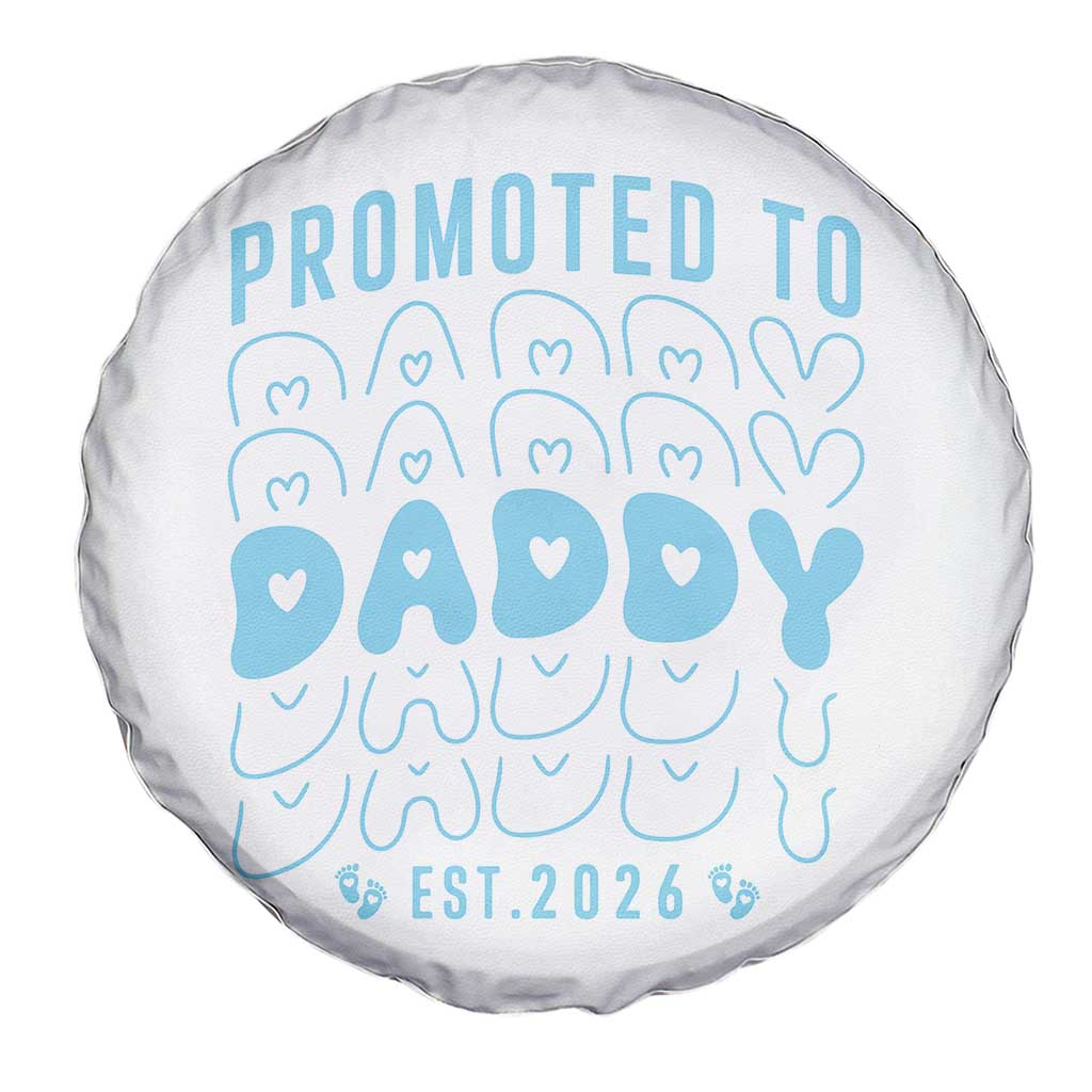 Promoted To Daddy 2026 New Boy Dad Spare Tire Cover First Time Fathers Day Gift