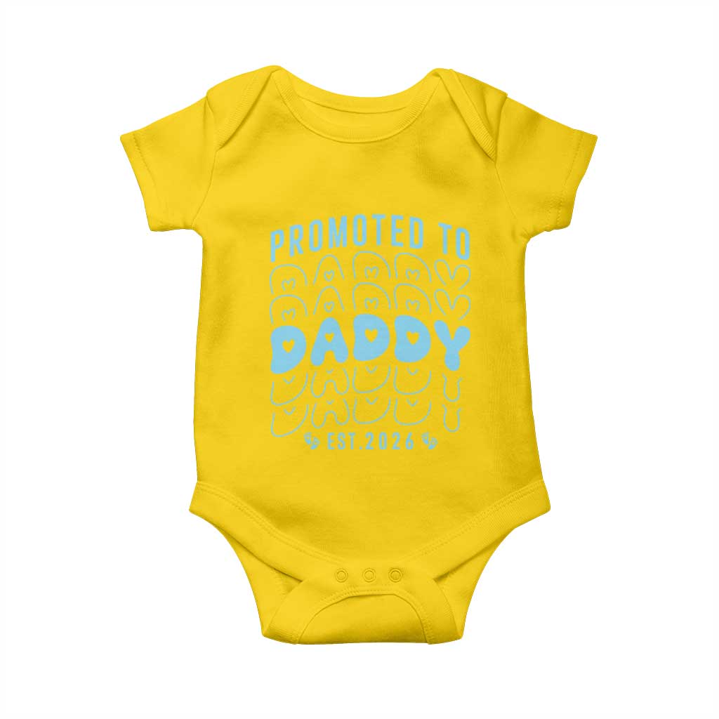 Promoted To Daddy 2026 New Boy Dad Baby Onesie First Time Fathers Day Gift