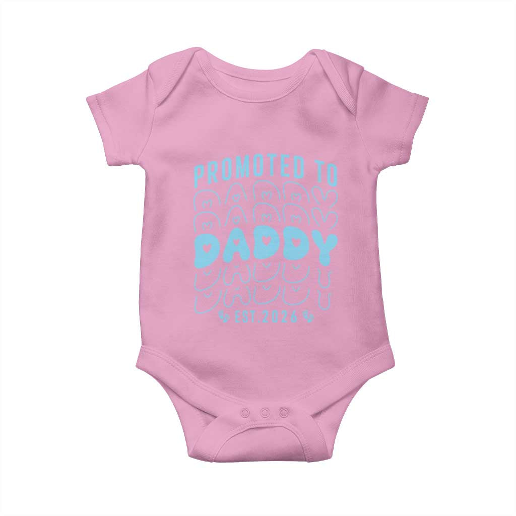 Promoted To Daddy 2026 New Boy Dad Baby Onesie First Time Fathers Day Gift