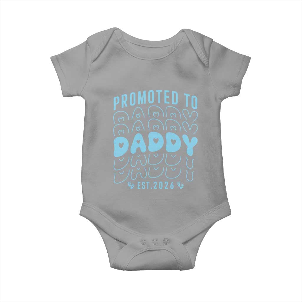 Promoted To Daddy 2026 New Boy Dad Baby Onesie First Time Fathers Day Gift