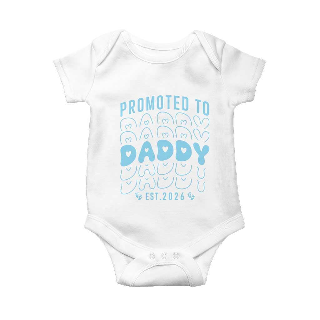 Promoted To Daddy 2026 New Boy Dad Baby Onesie First Time Fathers Day Gift