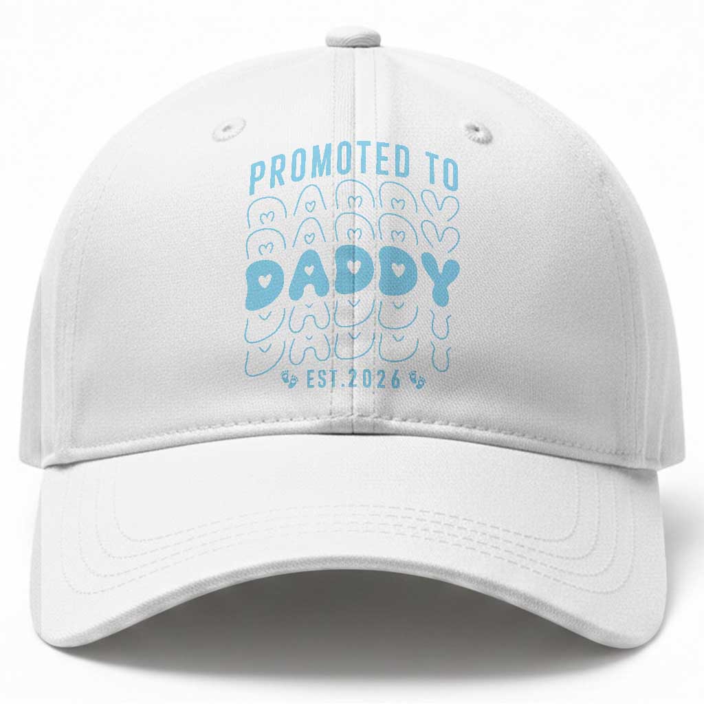 Promoted To Daddy 2026 New Boy Dad Baseball Cap First Time Fathers Day Gift