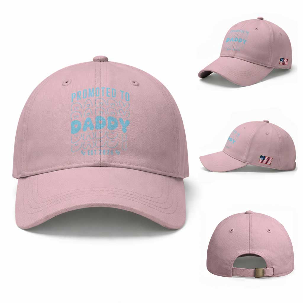 Promoted To Daddy 2026 New Boy Dad Baseball Cap First Time Fathers Day Gift