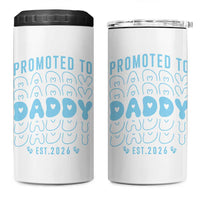 Promoted To Daddy 2026 New Boy Dad 4 in 1 Can Cooler Tumbler First Time Fathers Day Gift