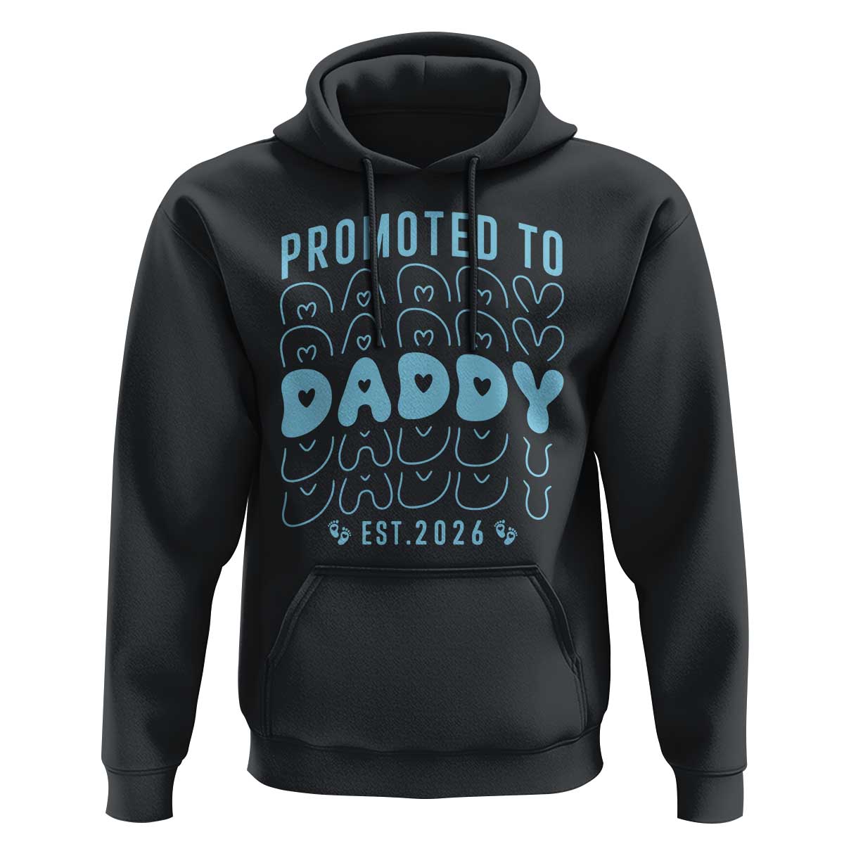 Promoted To Daddy 2026 New Boy Dad Hoodie First Time Fathers Day Gift