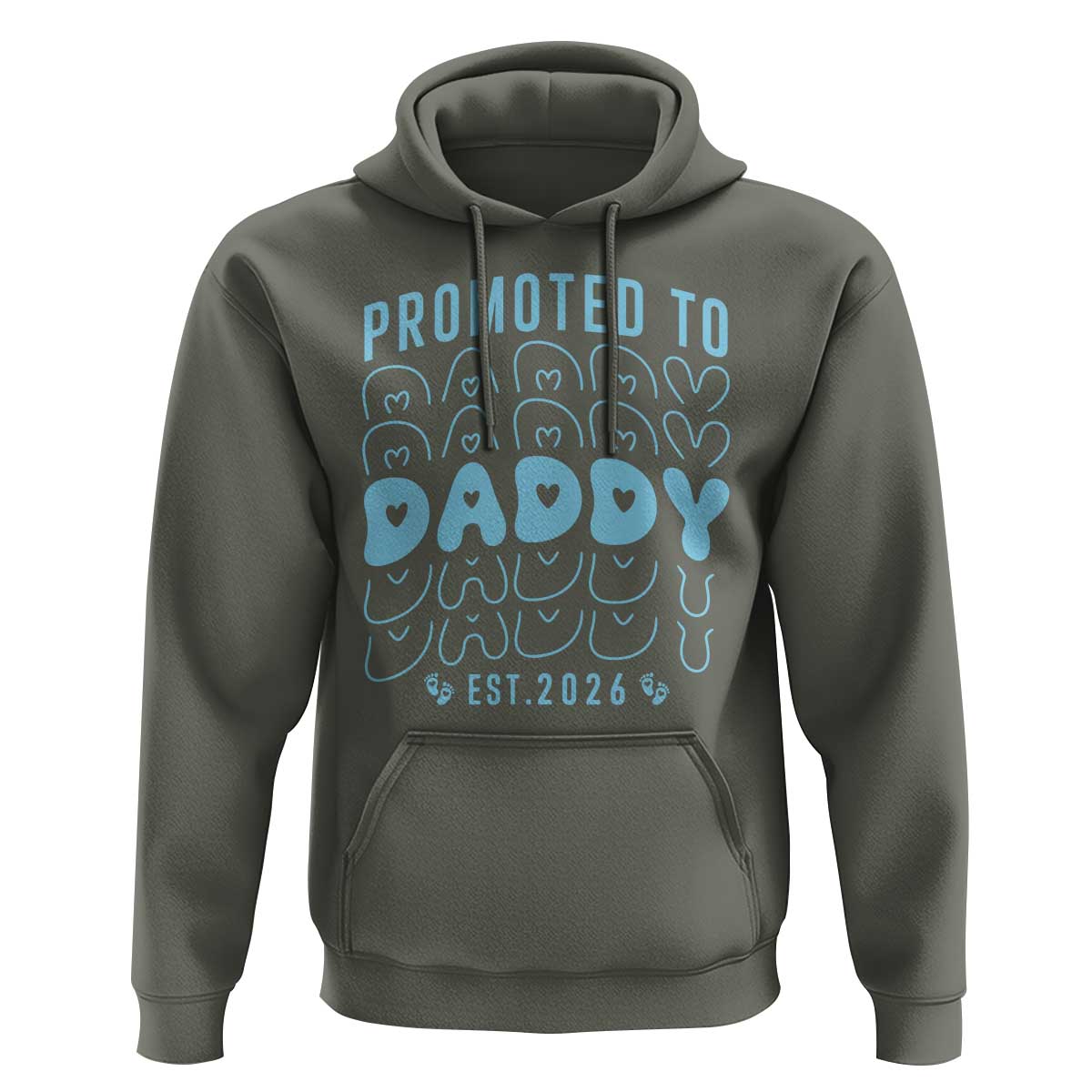 Promoted To Daddy 2026 New Boy Dad Hoodie First Time Fathers Day Gift