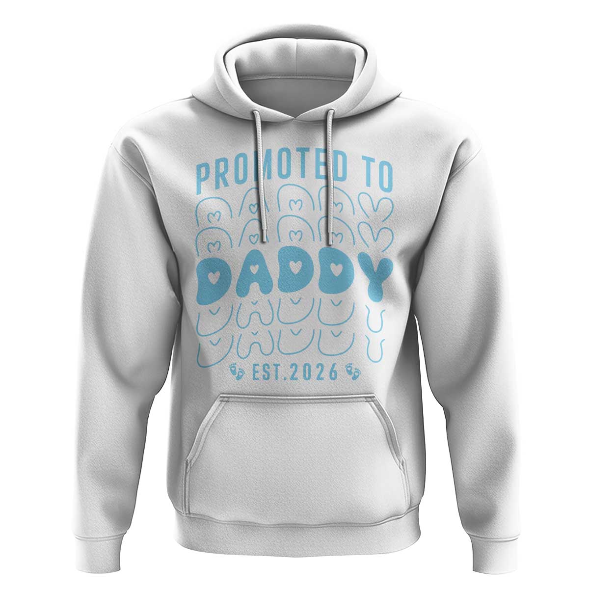 Promoted To Daddy 2026 New Boy Dad Hoodie First Time Fathers Day Gift