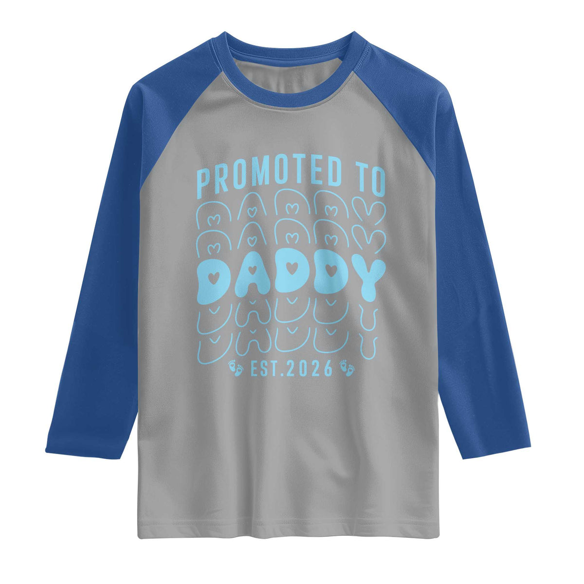 Promoted To Daddy 2026 New Boy Dad Raglan Shirt First Time Fathers Day Gift