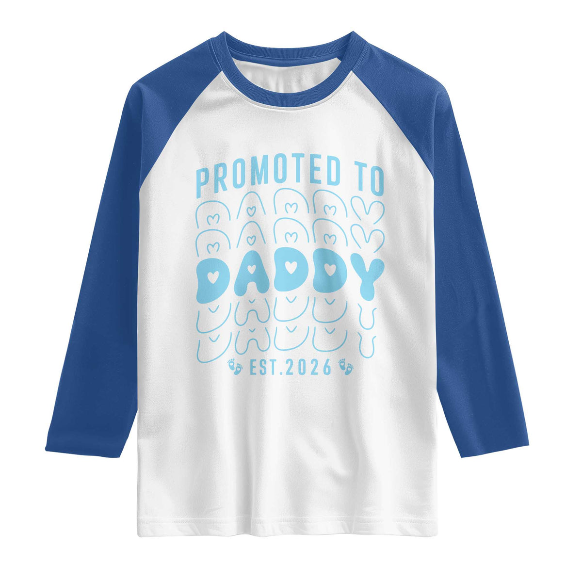 Promoted To Daddy 2026 New Boy Dad Raglan Shirt First Time Fathers Day Gift